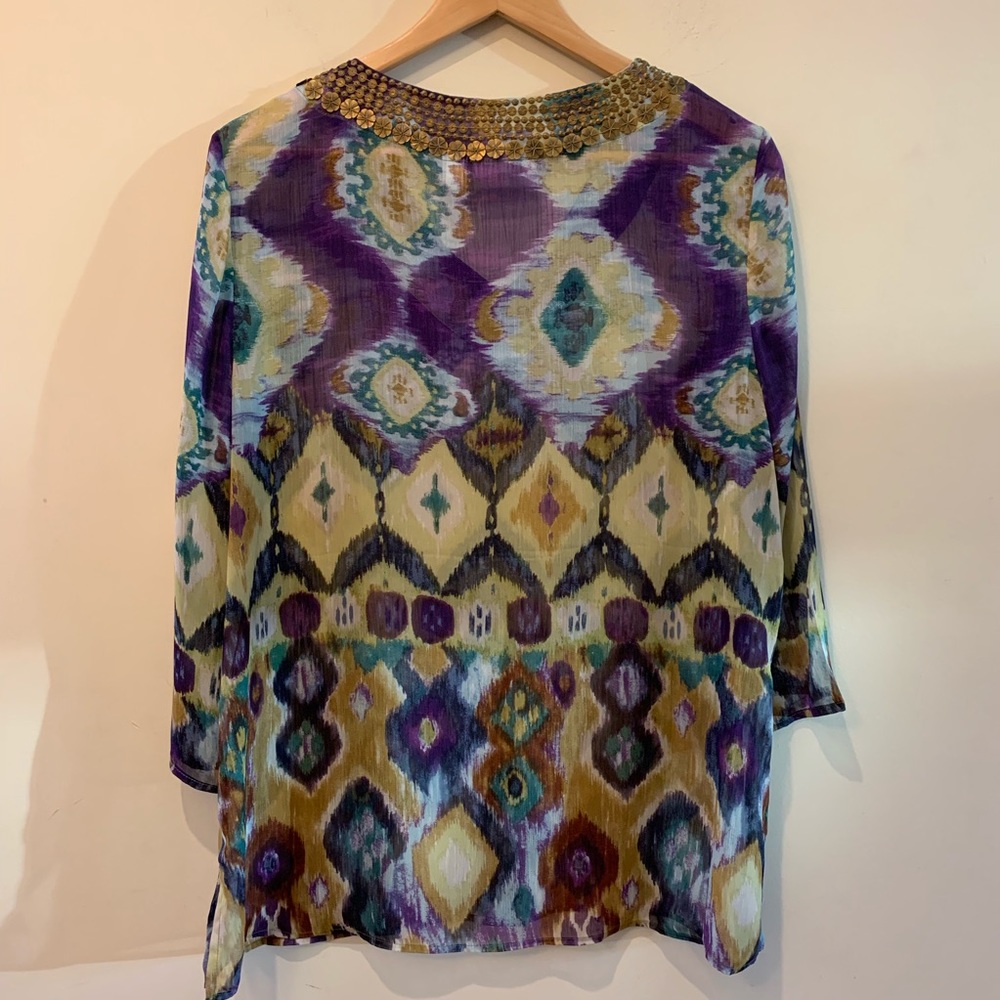 Chico's Painterly Splash Rita Top NWT 2 - Picture 5 of 5